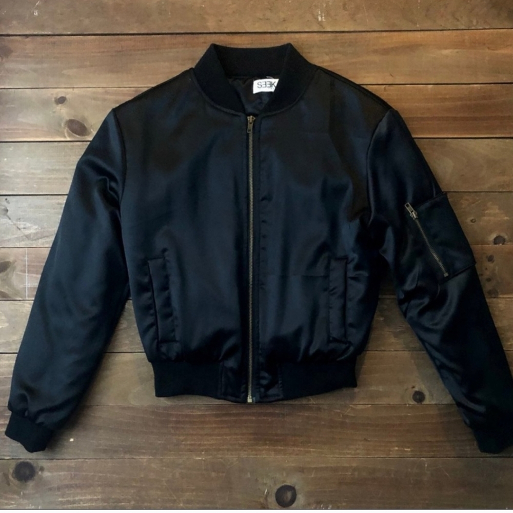 Classic Black Bomber Jacket